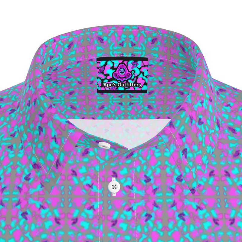 Ape Camo - Purple Button-Up Shirt