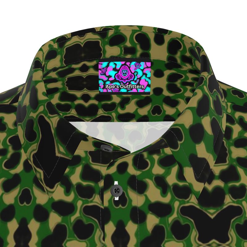 Ape Camo - Green Button-Up Shirt