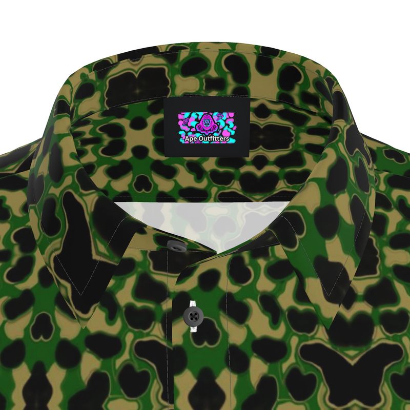 Ape Camo - Green Button-Up Shirt