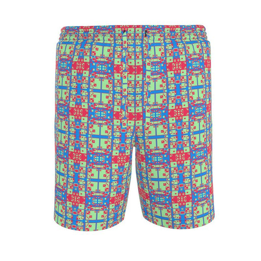 Pixel Ape Riviera Shorts - Blue