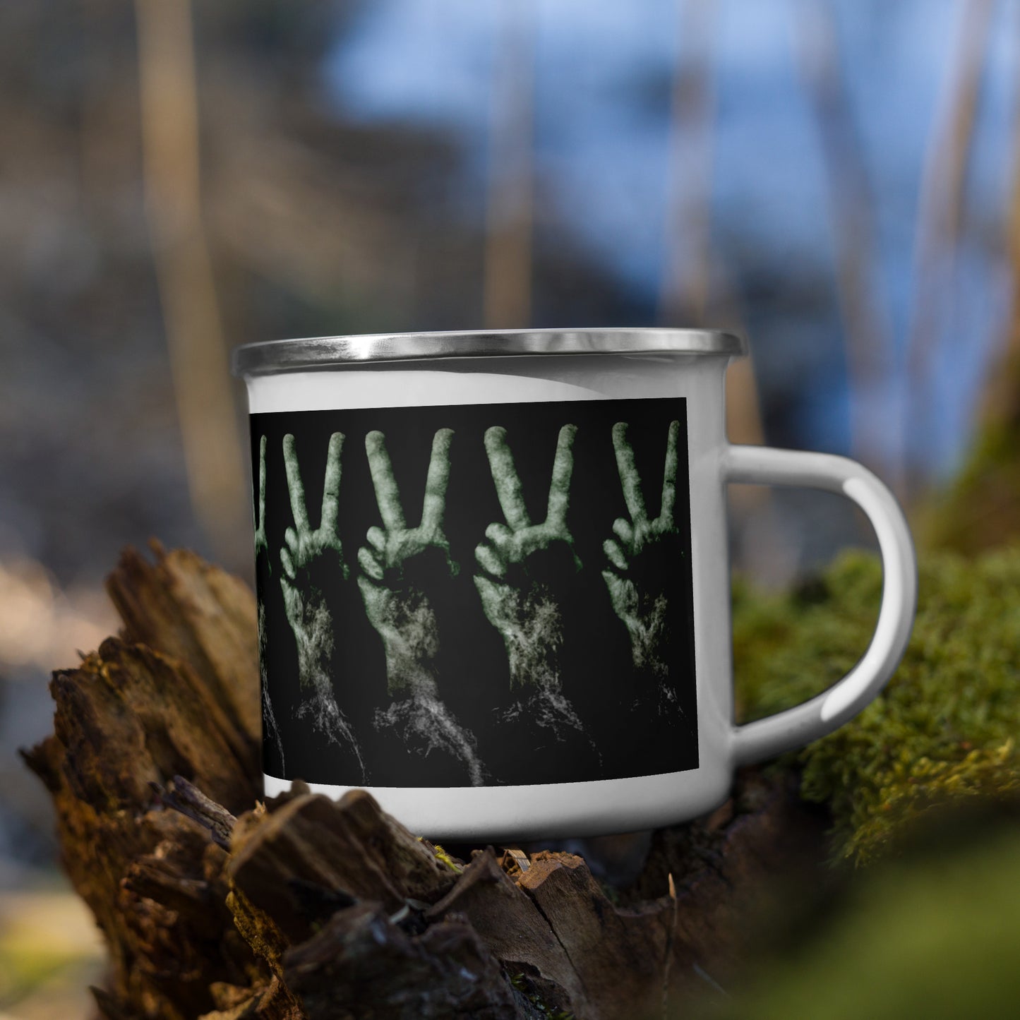 Peace Enamel Mug