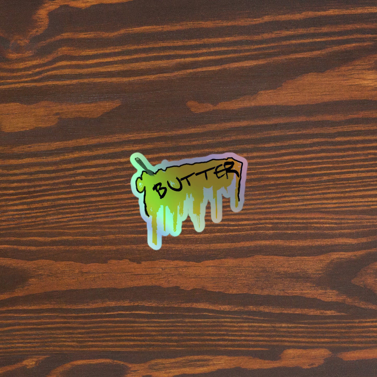 Buttery Holographic sticker