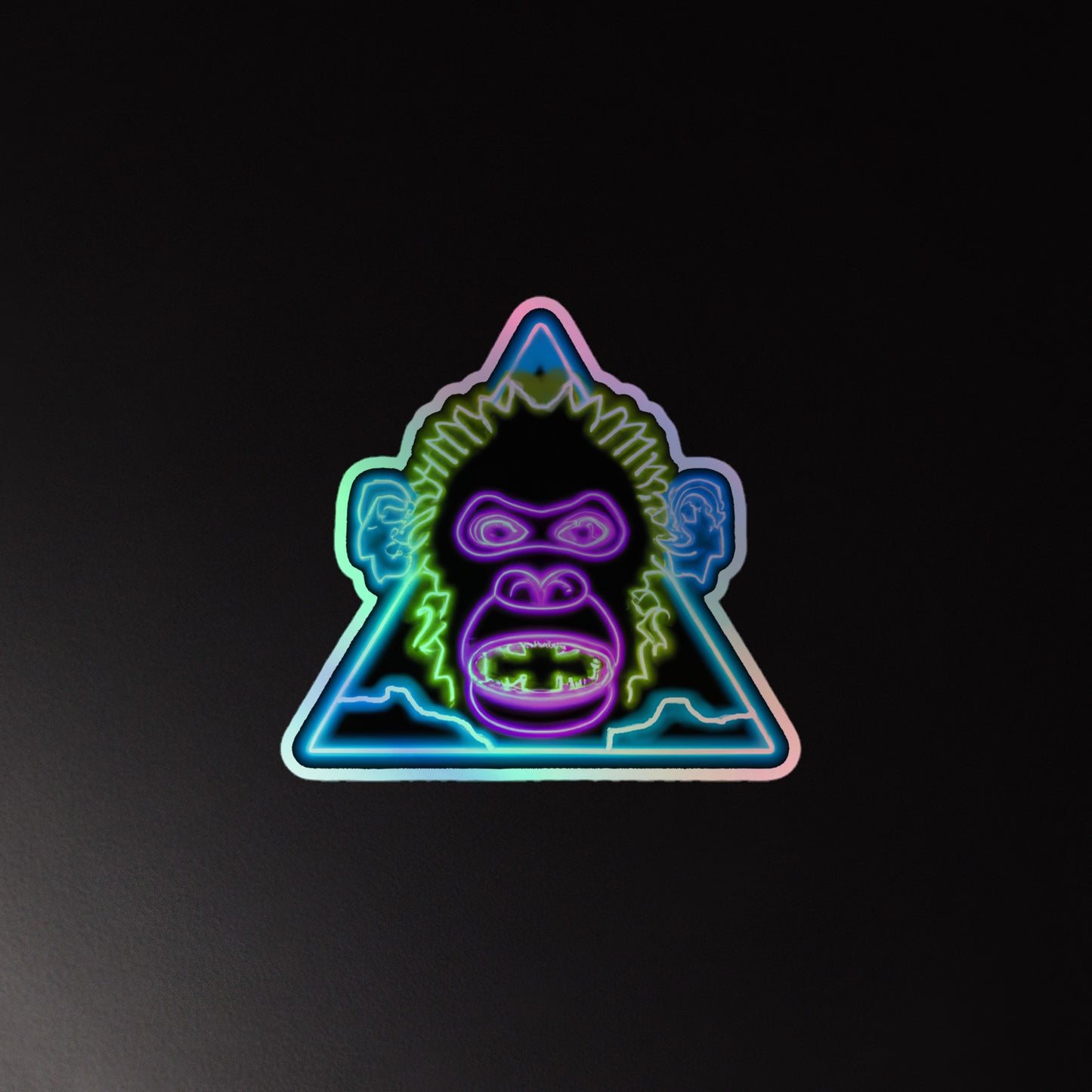 Raging Ape Emblem Holographic stickers