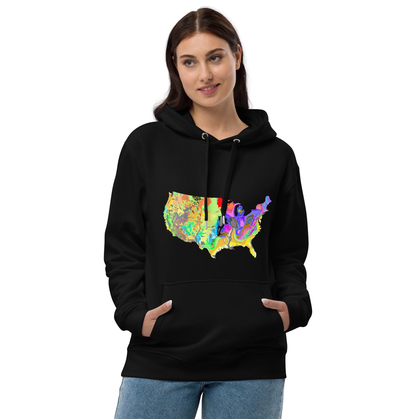 Geo-map, Eco-friendly, Hoodie